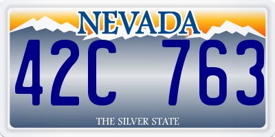 NV license plate 42C763