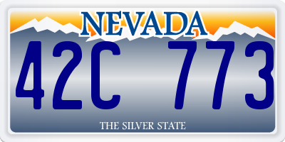NV license plate 42C773