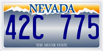 NV license plate 42C775