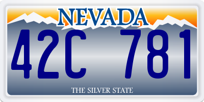 NV license plate 42C781