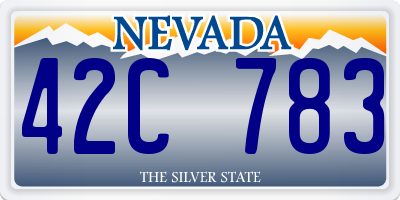NV license plate 42C783