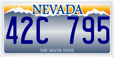 NV license plate 42C795