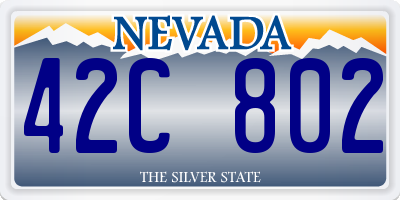 NV license plate 42C802