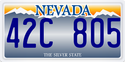 NV license plate 42C805