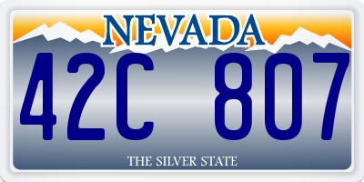 NV license plate 42C807