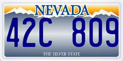 NV license plate 42C809