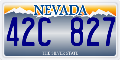 NV license plate 42C827
