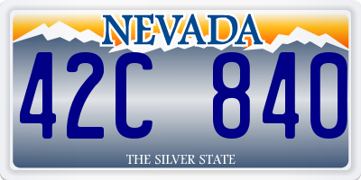 NV license plate 42C840