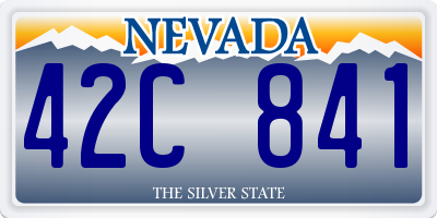 NV license plate 42C841