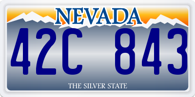 NV license plate 42C843