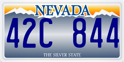 NV license plate 42C844