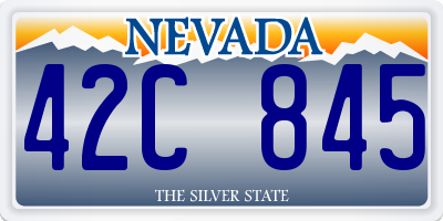 NV license plate 42C845