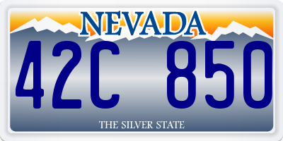 NV license plate 42C850