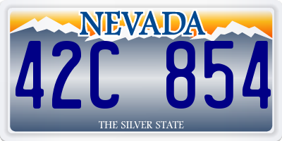 NV license plate 42C854