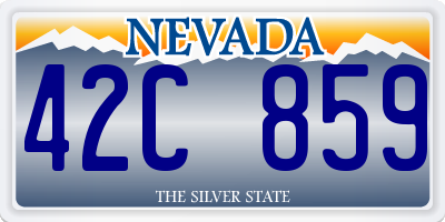 NV license plate 42C859