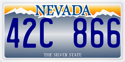 NV license plate 42C866