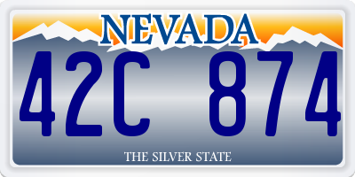 NV license plate 42C874