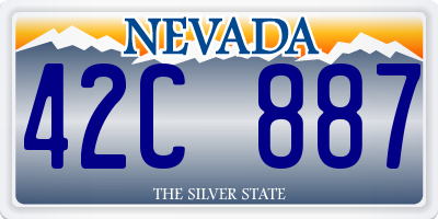 NV license plate 42C887