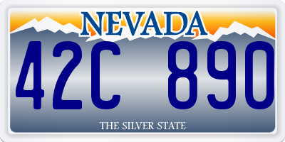 NV license plate 42C890