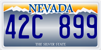 NV license plate 42C899