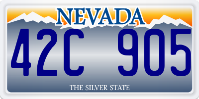 NV license plate 42C905