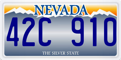 NV license plate 42C910
