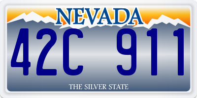 NV license plate 42C911