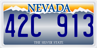 NV license plate 42C913