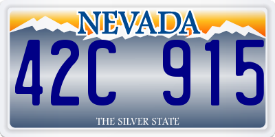 NV license plate 42C915