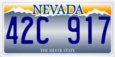 NV license plate 42C917
