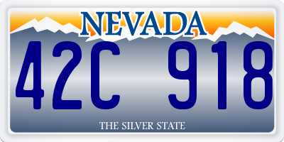 NV license plate 42C918