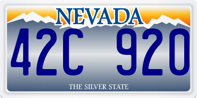 NV license plate 42C920