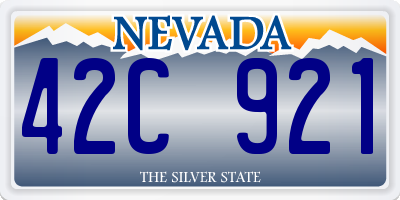 NV license plate 42C921