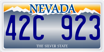 NV license plate 42C923