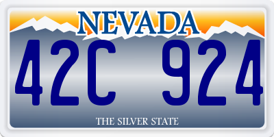 NV license plate 42C924
