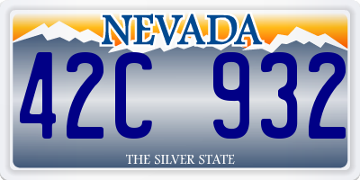 NV license plate 42C932