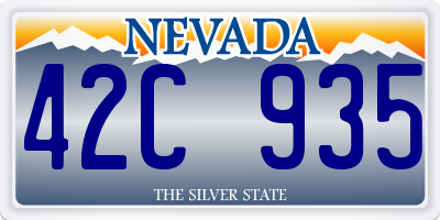 NV license plate 42C935