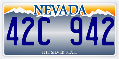 NV license plate 42C942