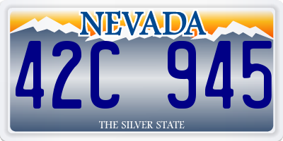 NV license plate 42C945