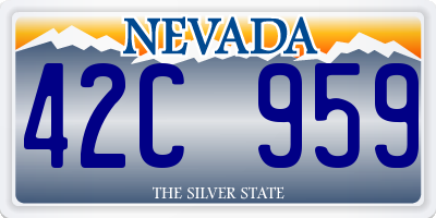 NV license plate 42C959