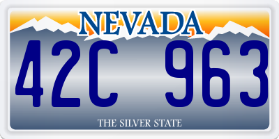 NV license plate 42C963