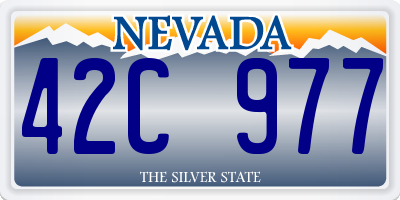 NV license plate 42C977