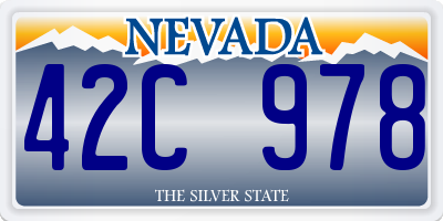 NV license plate 42C978