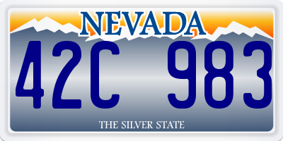 NV license plate 42C983