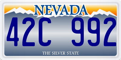 NV license plate 42C992