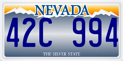 NV license plate 42C994