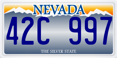 NV license plate 42C997