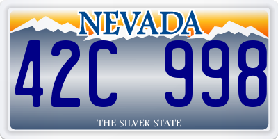 NV license plate 42C998