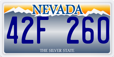 NV license plate 42F260
