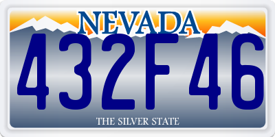 NV license plate 432F46